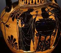 An illustration of
Medea on a greek vase